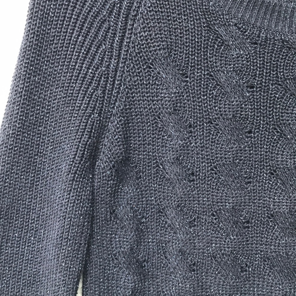EUC Liz Claiborne Dark Blue/Metallic Sweater SzSM